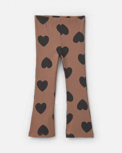Toddler Girl 2-Piece Heart Long-Sleeve Top & Pant Set - Brown
