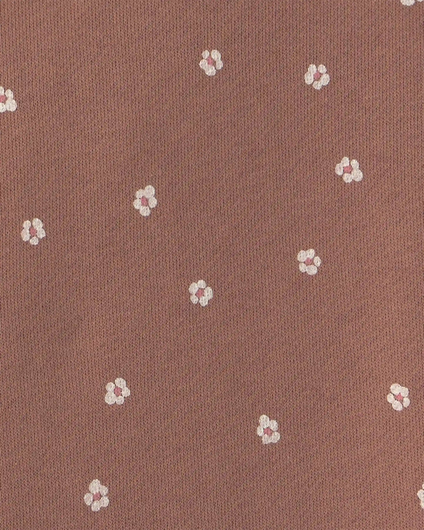 Toddler Girl Floral French Terry Long-Sleeve Dress Set - Pink/Brown