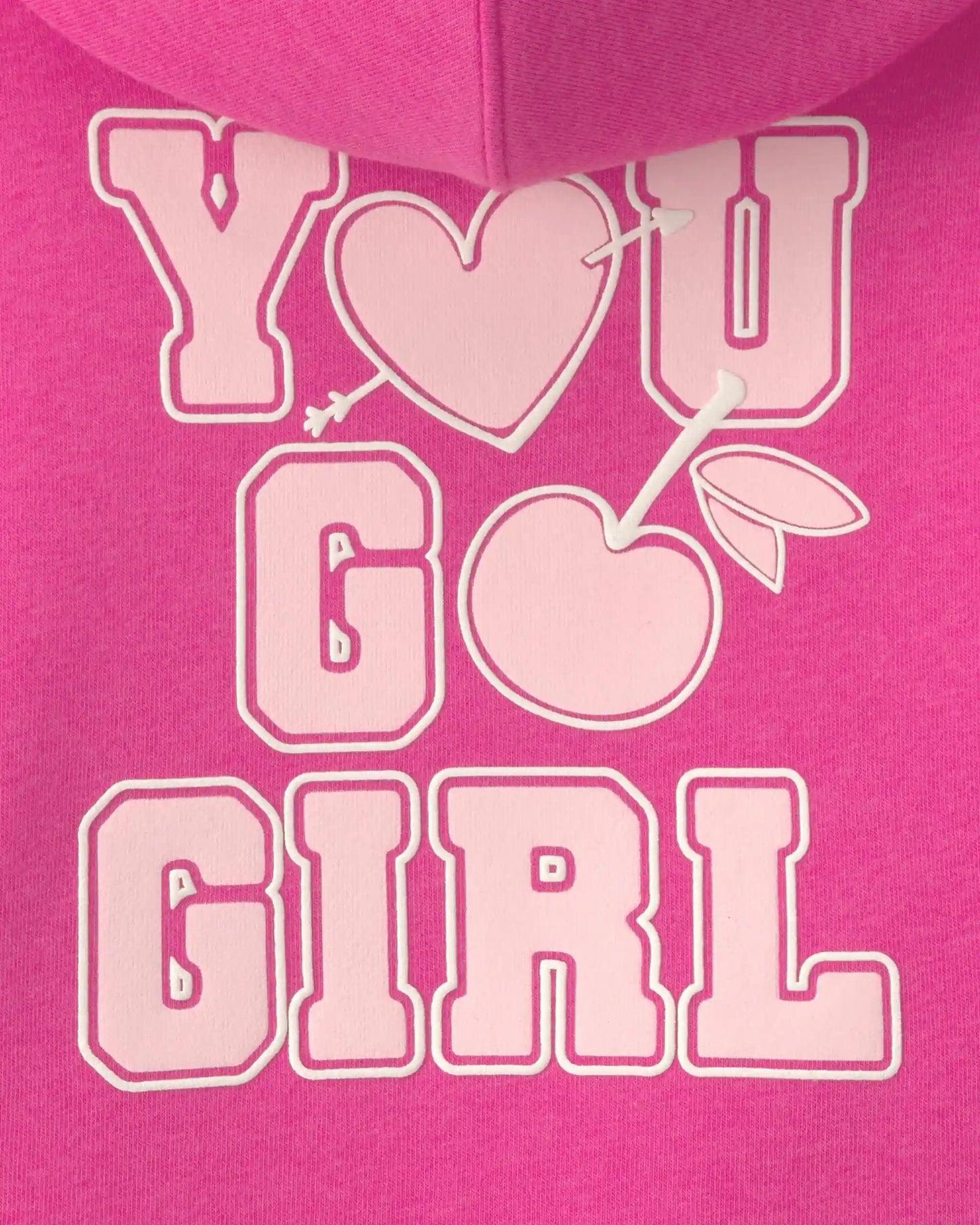 Toddler Girl Heart Fleece Hoodie & Pant Set - Pink