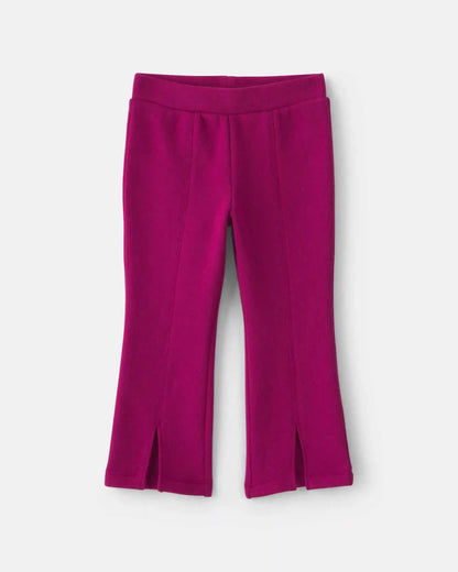Toddler Girl 2-Piece Heart Fleece Quarter Zip & Pant Set - Pink