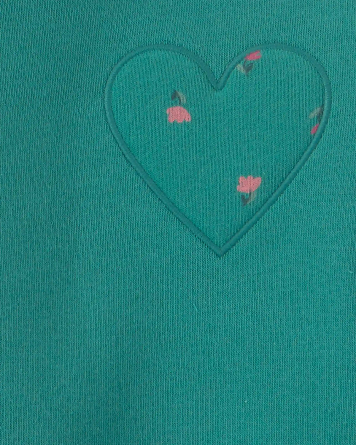 Toddler Girl 2-Piece Heart & Floral Fleece Long-Sleeve Top & Pant Set - Green