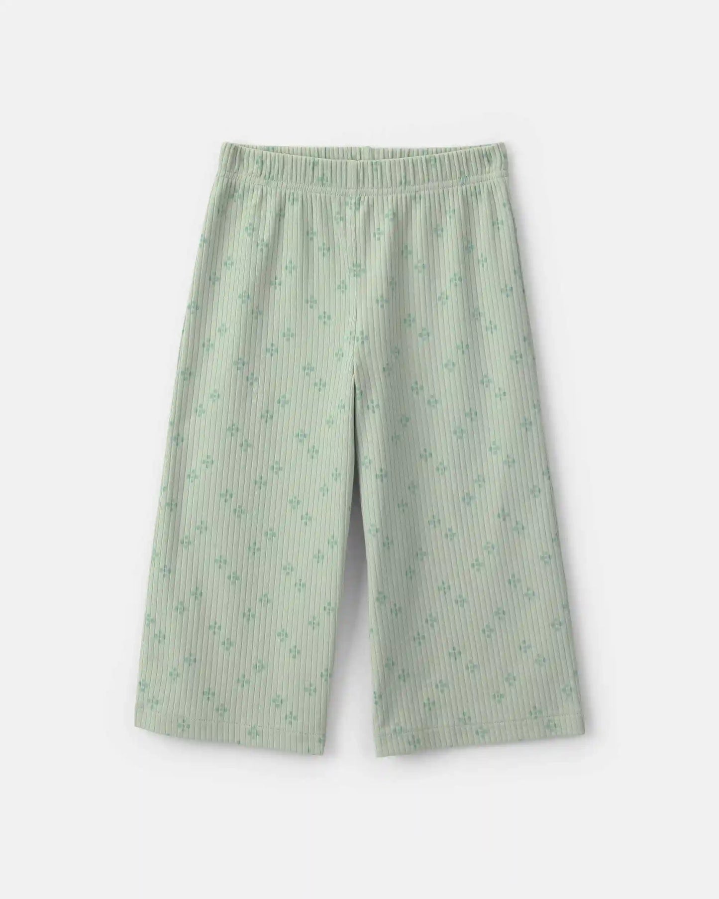 Toddler Girl 2-Piece Floral Fleece Long-Sleeve Top & Pant Set - Green