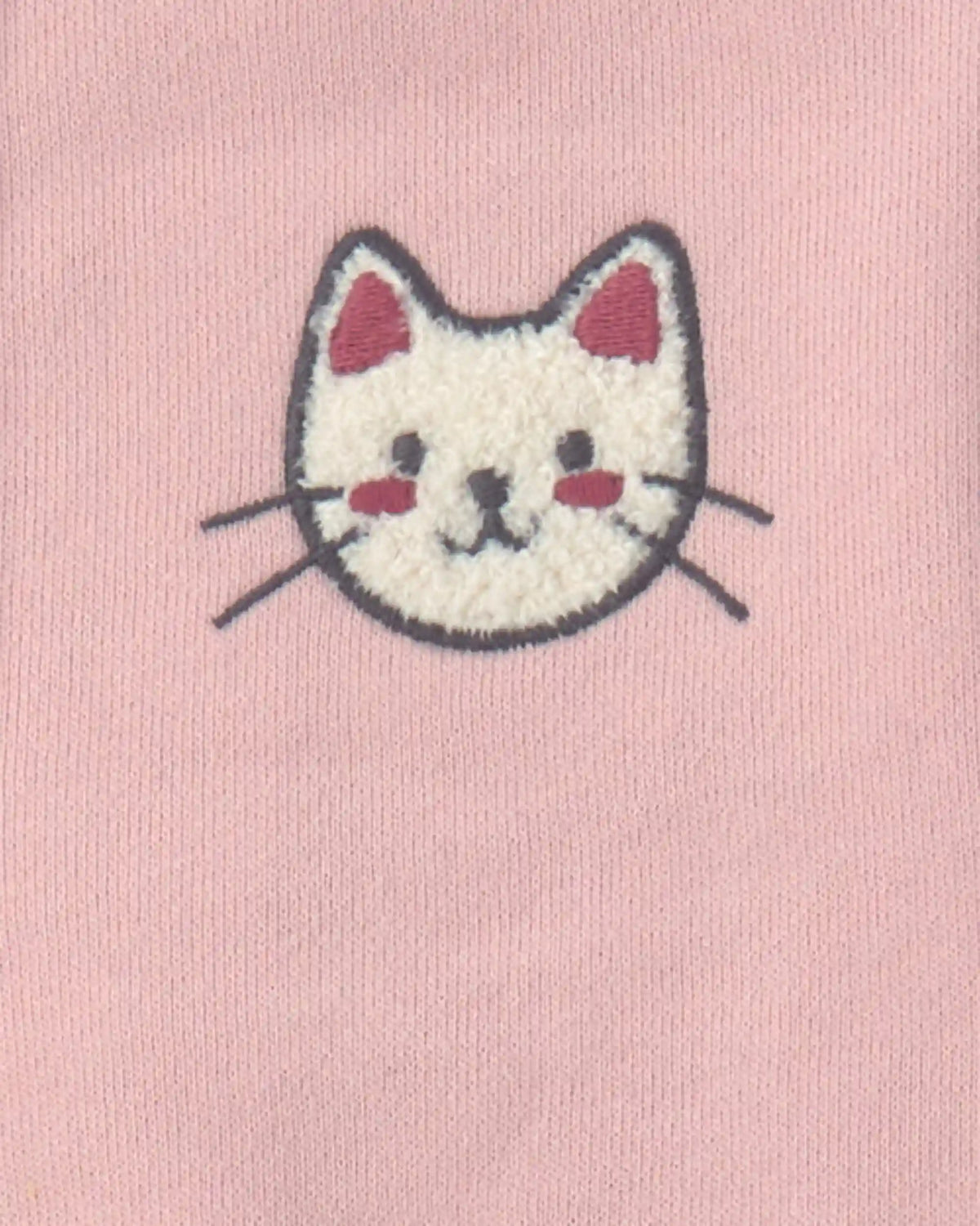 Toddler Girl 3-Piece Cat French Terry Long-Sleeve Layering Set - Pink/White