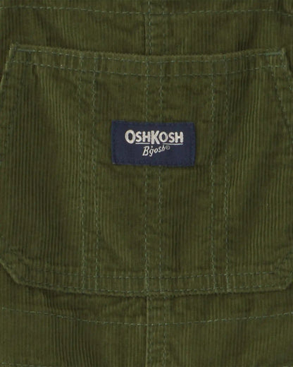 Toddler Corduroy Overalls - Olive Green