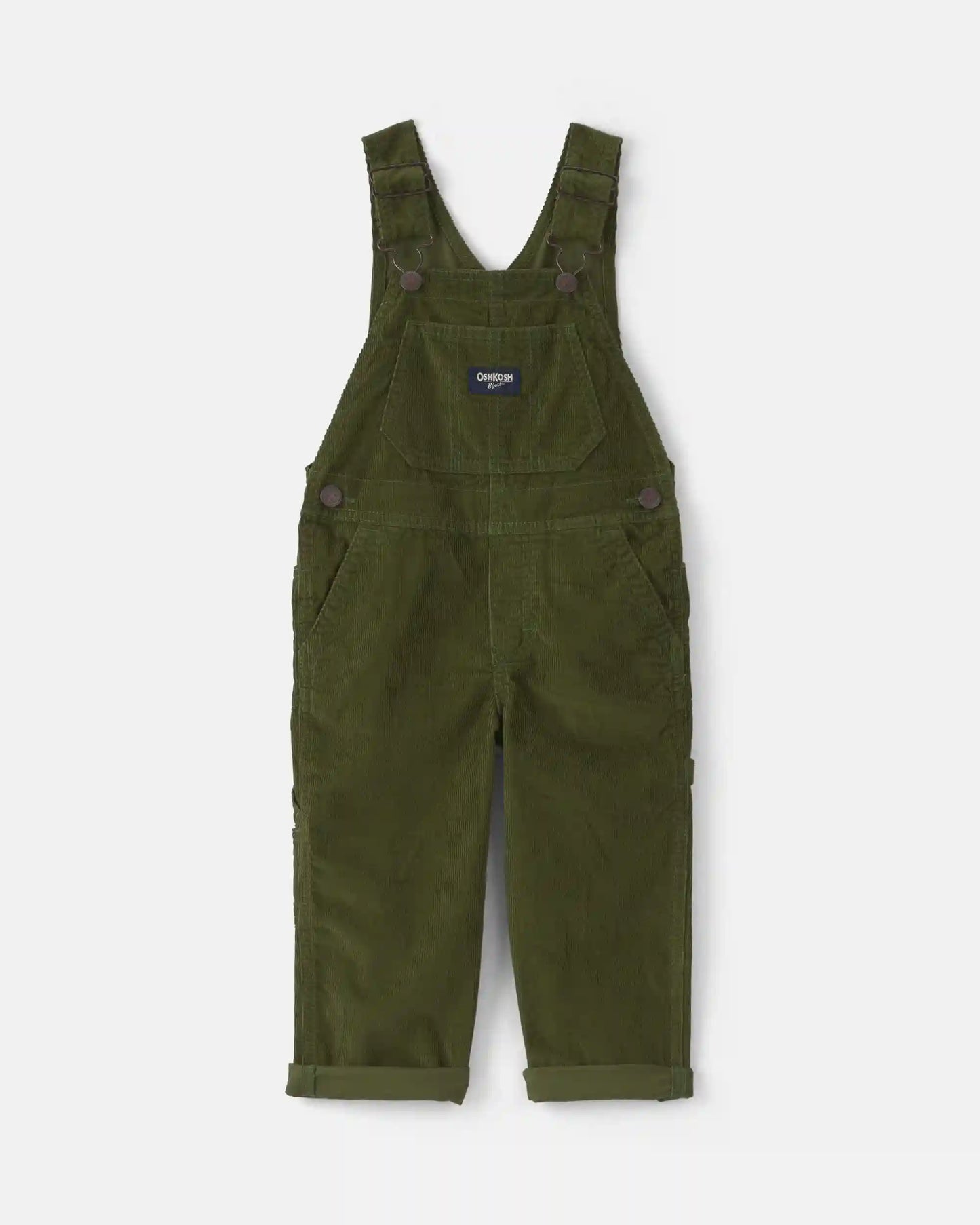 Toddler Corduroy Overalls - Olive Green