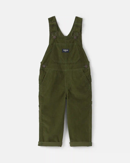 Toddler Corduroy Overalls - Olive Green