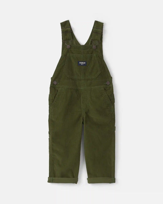 Toddler Corduroy Overalls - Olive Green