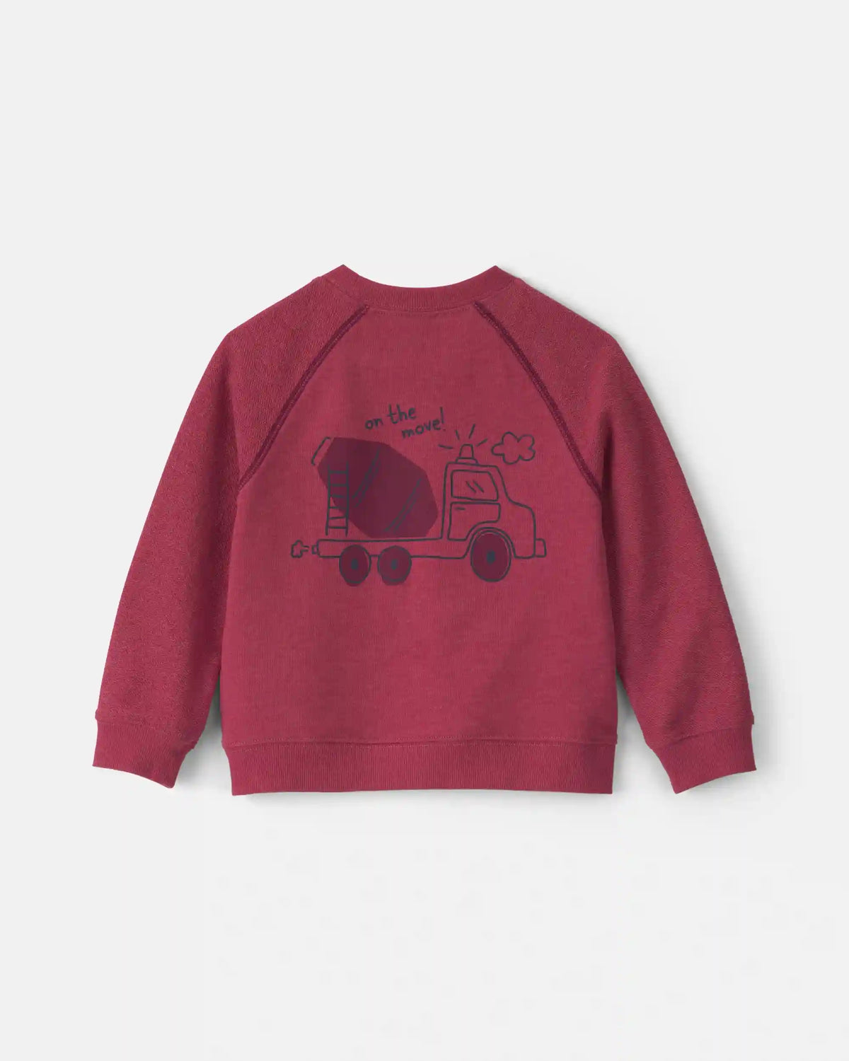 Toddler Boy 2-Piece Construction French Terry Sweatshirt & Pant Set - Burgundy