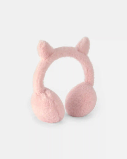 Toddler Girl Cat Earmuffs - Pink