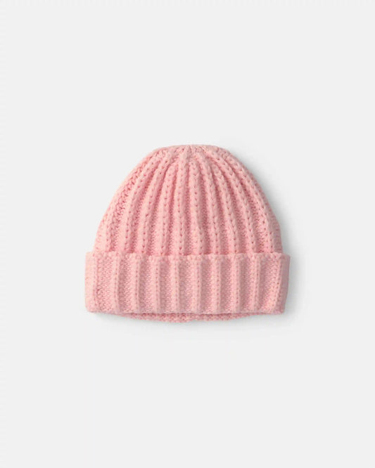 Toddler Girl Ribbed Beanie - Light Pink