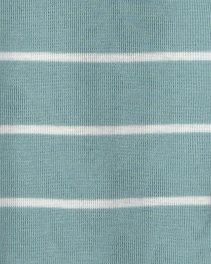 Toddler Boy 4-Piece Monster 100% Cotton Snug Fit Pajama Set - Teal/Cream