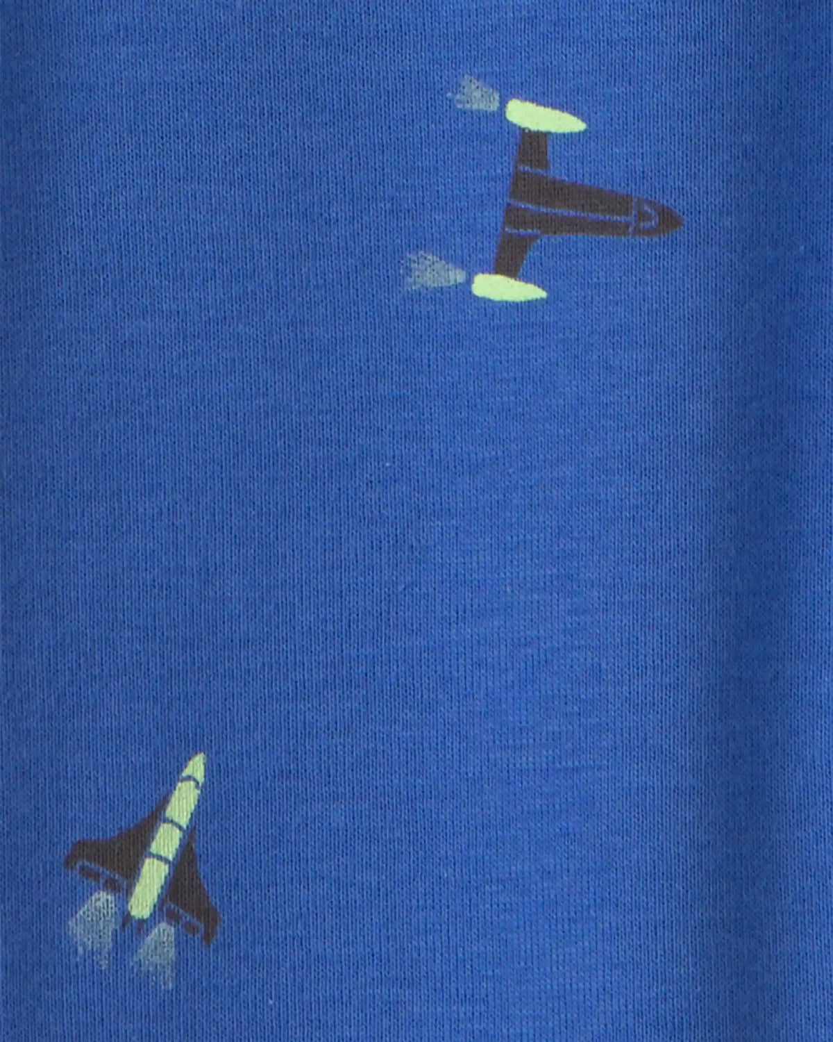Toddler Boy 4-Piece Astronaut Glow in the Dark 100% Cotton Snug Fit Pajama Set - Blue