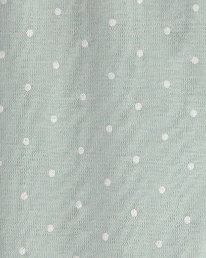 Toddler Girl 4-Piece Country Chicken 100% Cotton Snug Fit Pajama Set - Green/Cream