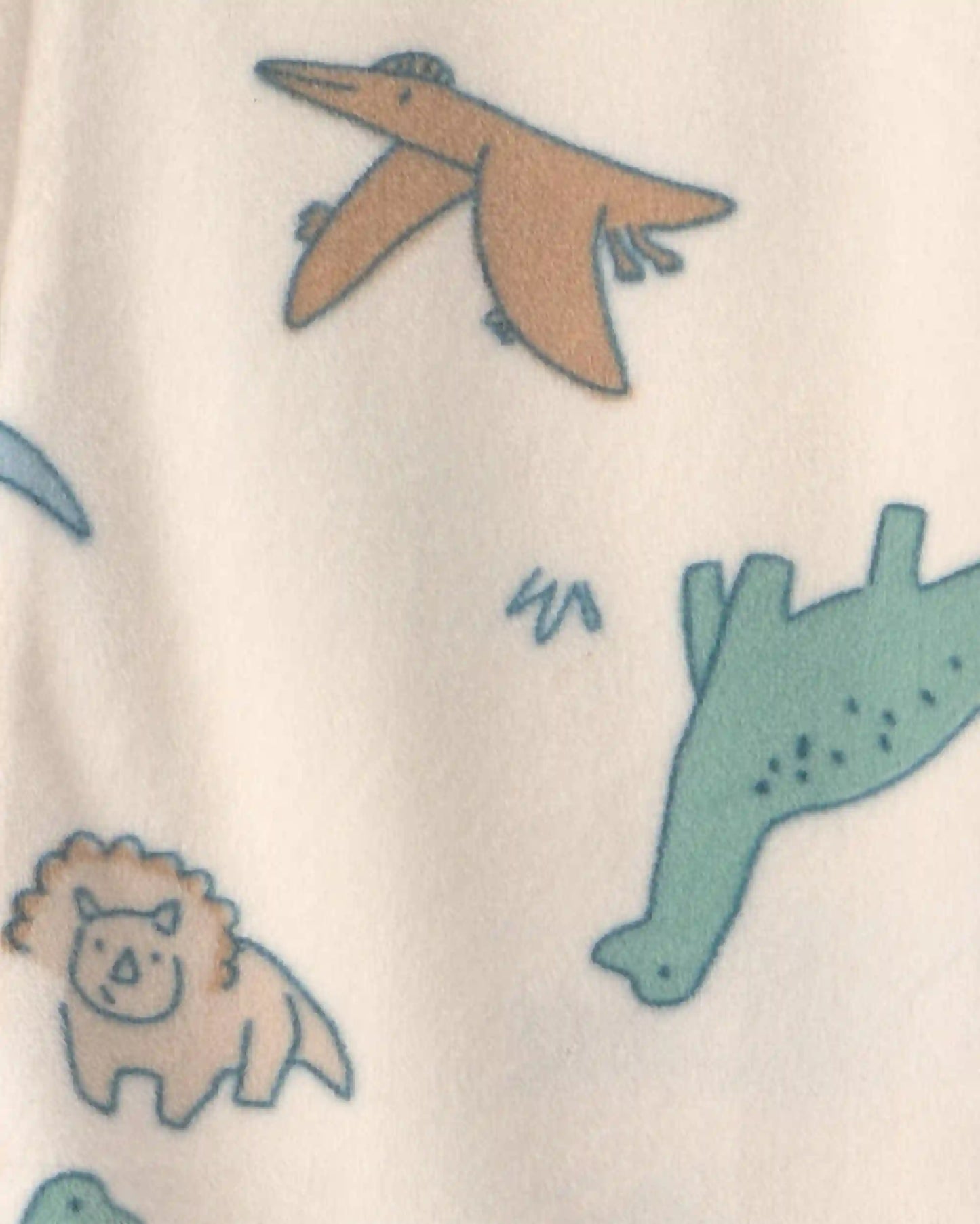 Toddler Boy 1-Piece Dino DreamPlush Snug Fit Pajama - Cream
