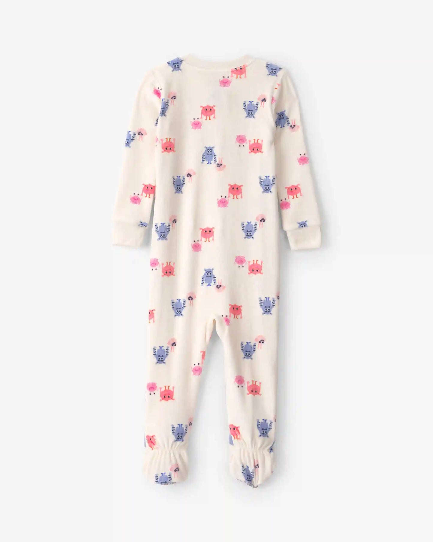 Toddler Girl 1-Piece Monster DreamPlush Snug Fit Footed Pajama - Cream