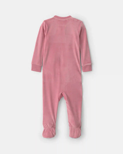 Toddler Girl 1-Piece Icon DreamPlush Snug Fit Footed Pajama - Pink