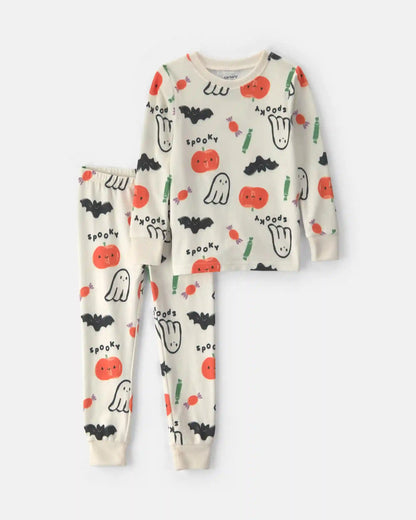 Toddler Halloween Print 2-Piece Pyjama Set - Cream