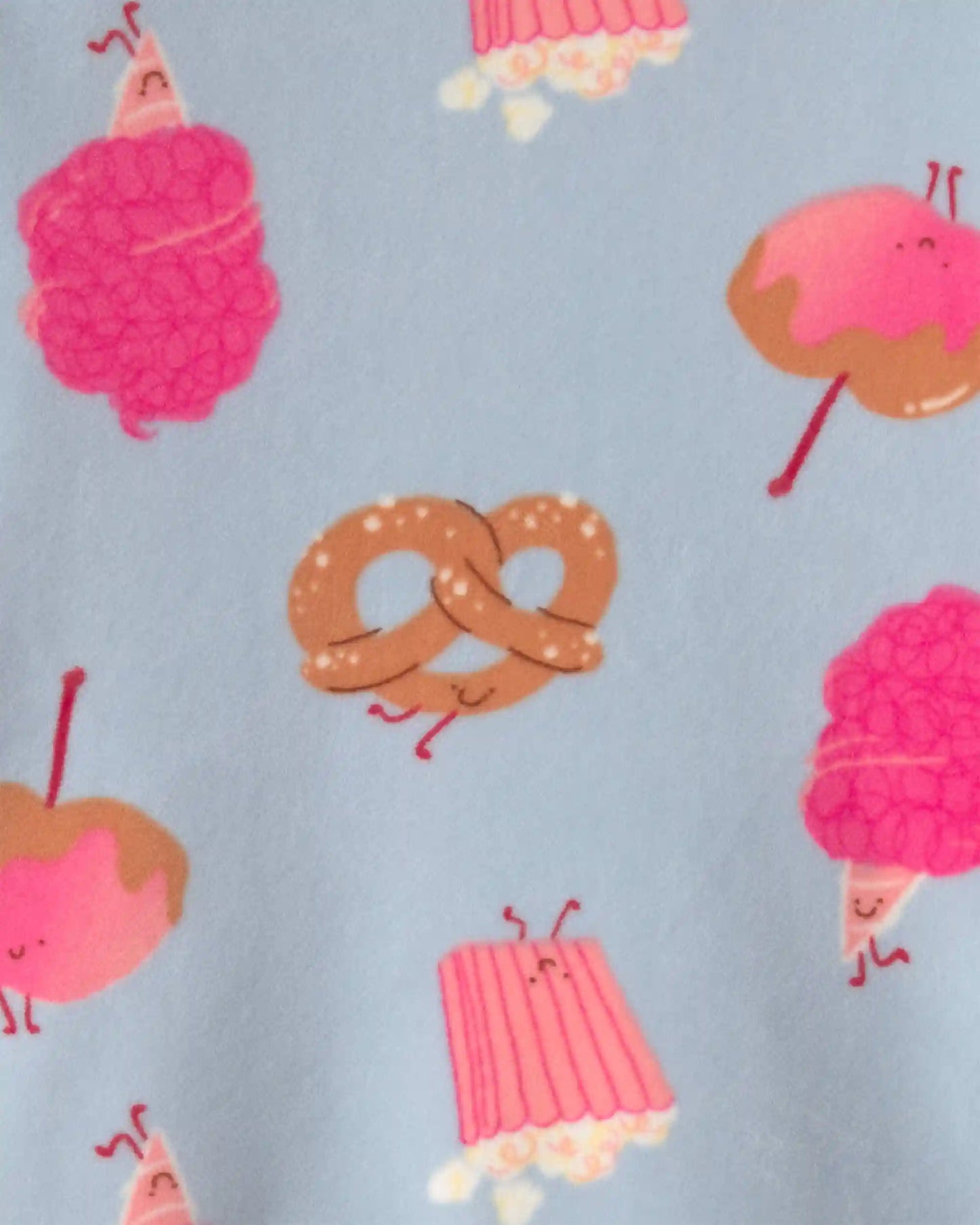 Toddler Girl 2-Piece Festival Treats DreamPlush Snug Fit Pajama Set - Blue