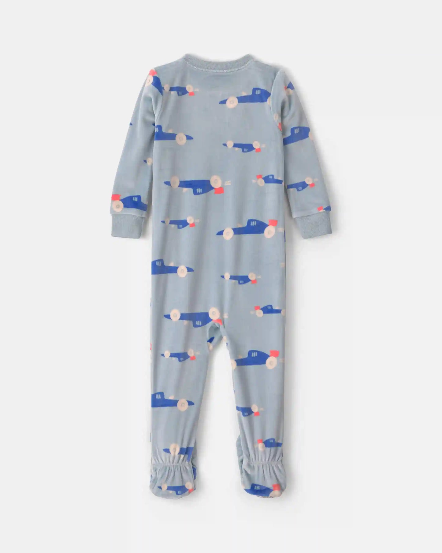 Toddler Boy 1-Piece Cars DreamPlush Snug Fit Footed Pajama - Blue