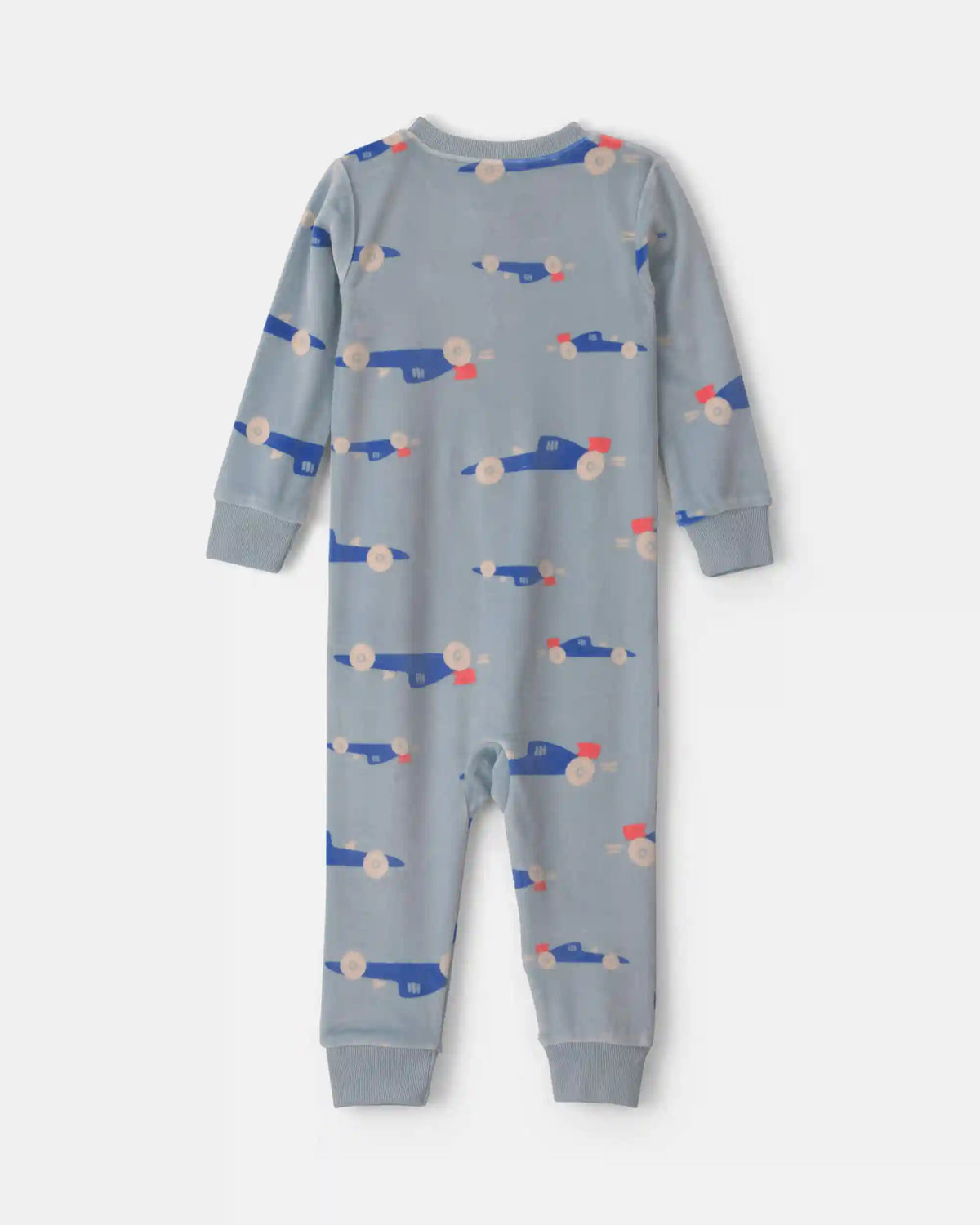 Toddler Boy 1-Piece Cars DreamPlush Snug Fit Pajama - Blue