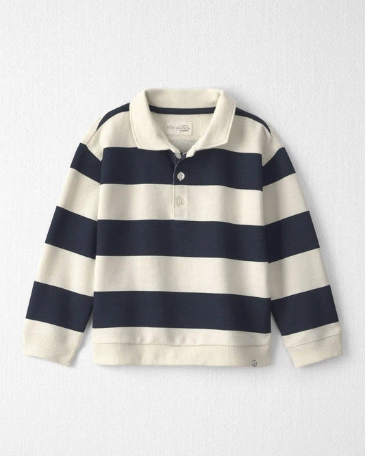 Toddler Boy Organic Cotton French Terry Rugby Polo