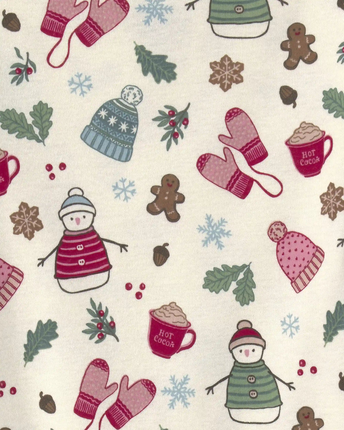 Toddler Girl 2-Piece Organic Cotton Pajamas in Winter Wonderland