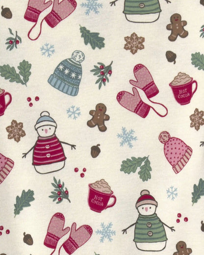 Toddler Girl 2-Piece Organic Cotton Pajamas in Winter Wonderland