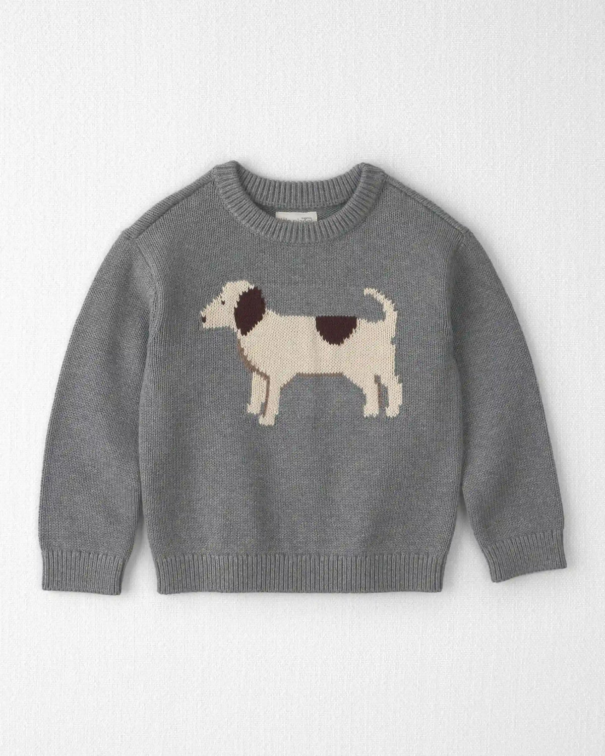 Toddler Organic Cotton Dog Sweater Knit Pullover