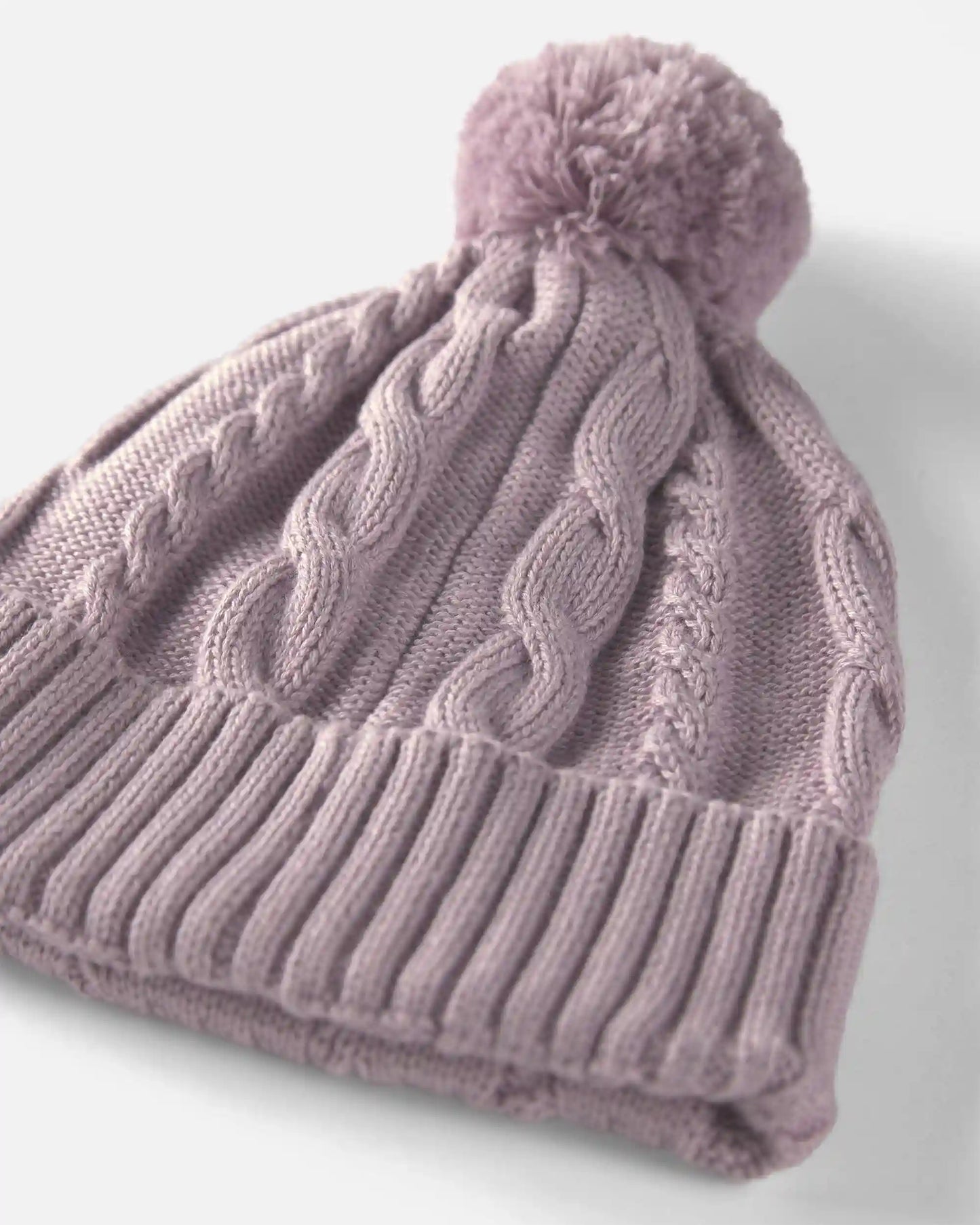 Toddler Girl Organic Cotton Cable Knit Winter Hat