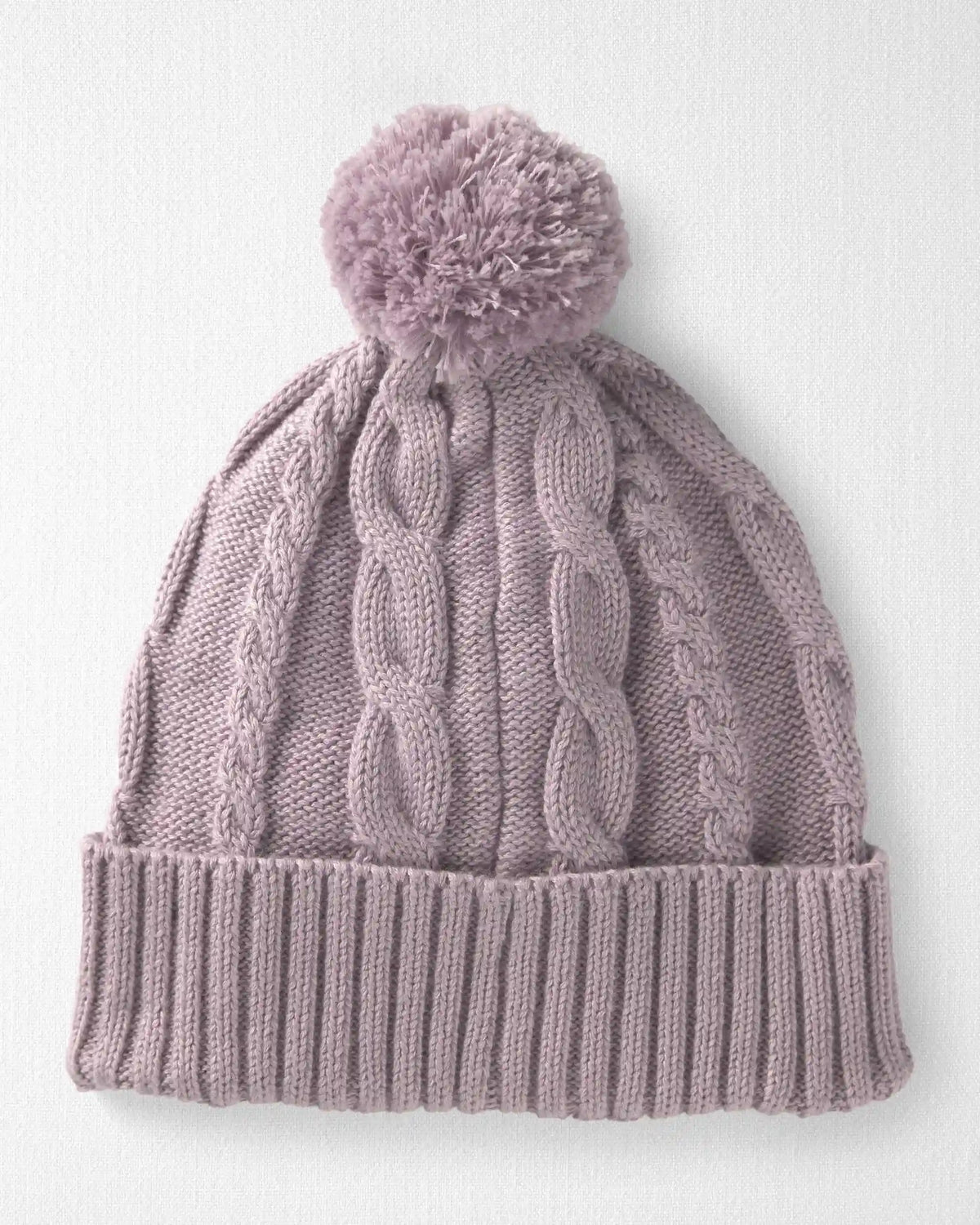 Toddler Girl Organic Cotton Cable Knit Winter Hat