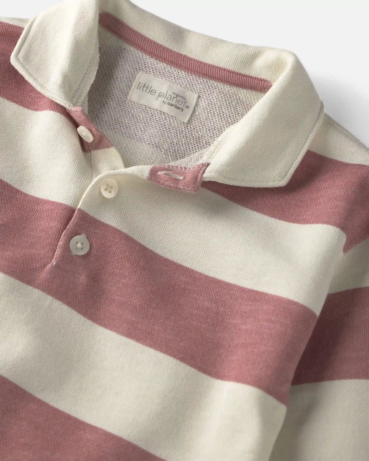 Toddler Girl Organic Cotton French Terry Rugby Polo