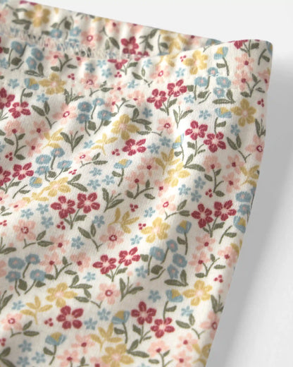 Toddler Girl 2-Piece Organic Cotton Pajamas in Floral