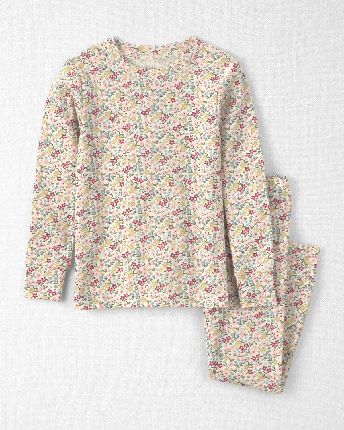 Toddler Girl 2-Piece Organic Cotton Pajamas in Floral
