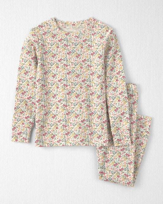 Toddler Girl 2-Piece Organic Cotton Pajamas in Floral