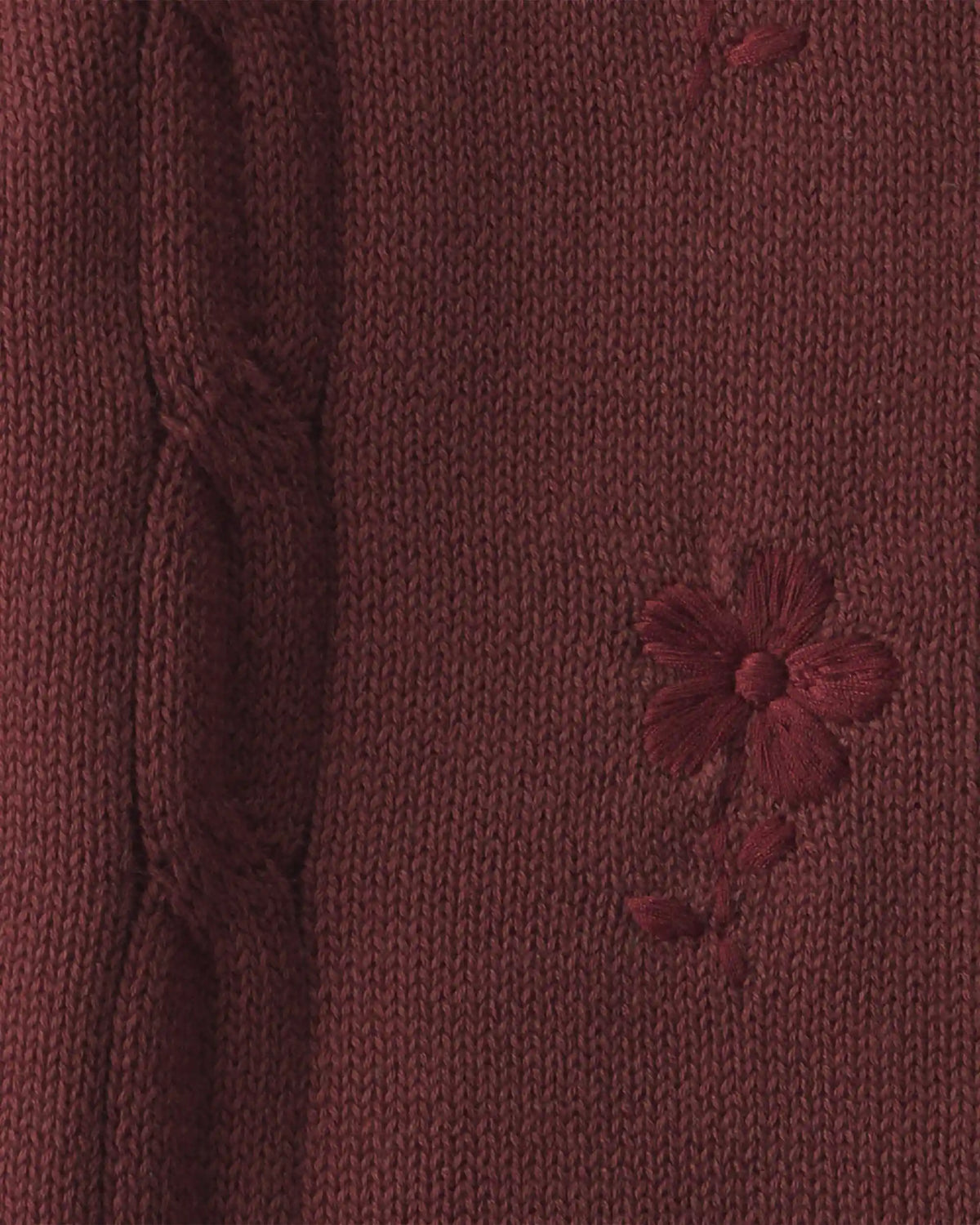Toddler Girl Organic Cotton Sweater Knit Embroidered Cardigan