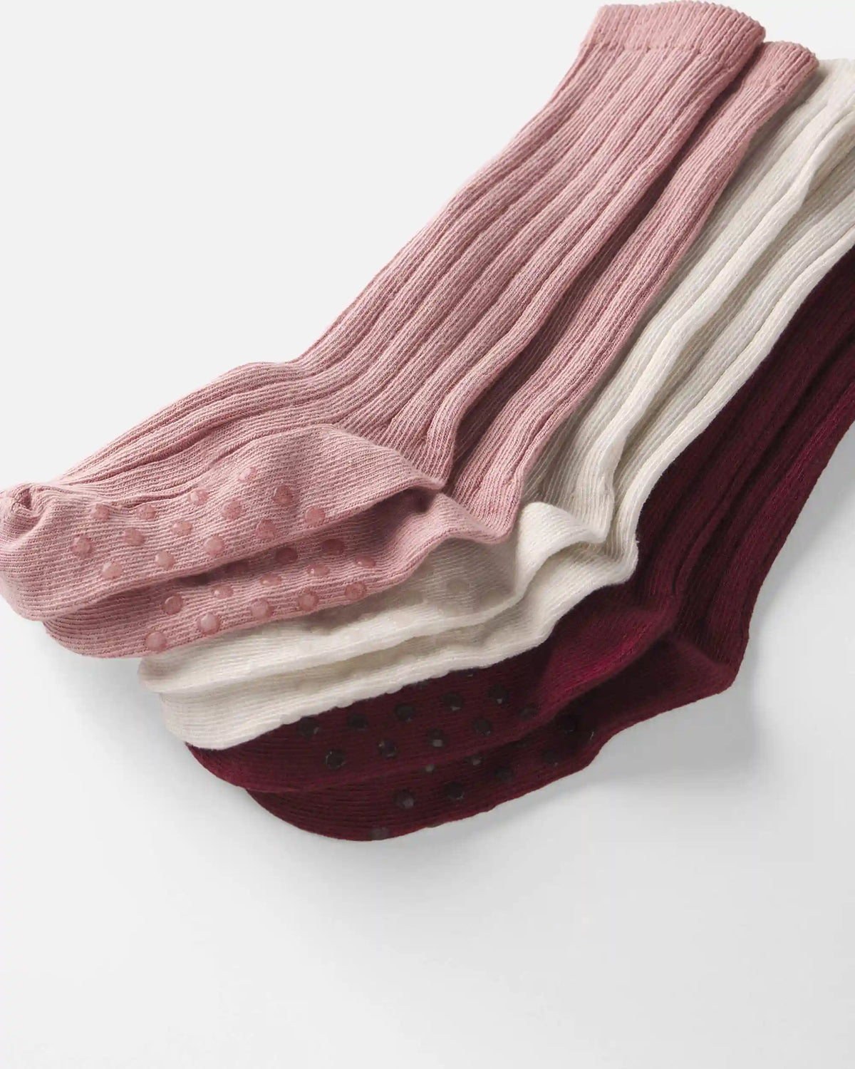 Toddler Girl 3-Pack No-Slip Knee-High Socks Made with Organic Cotton