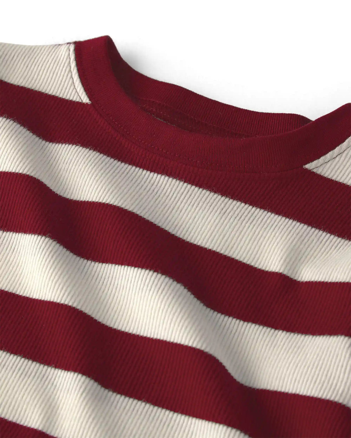 Toddler 2-Piece Organic Cotton Ribbed Pajamas in Stripes