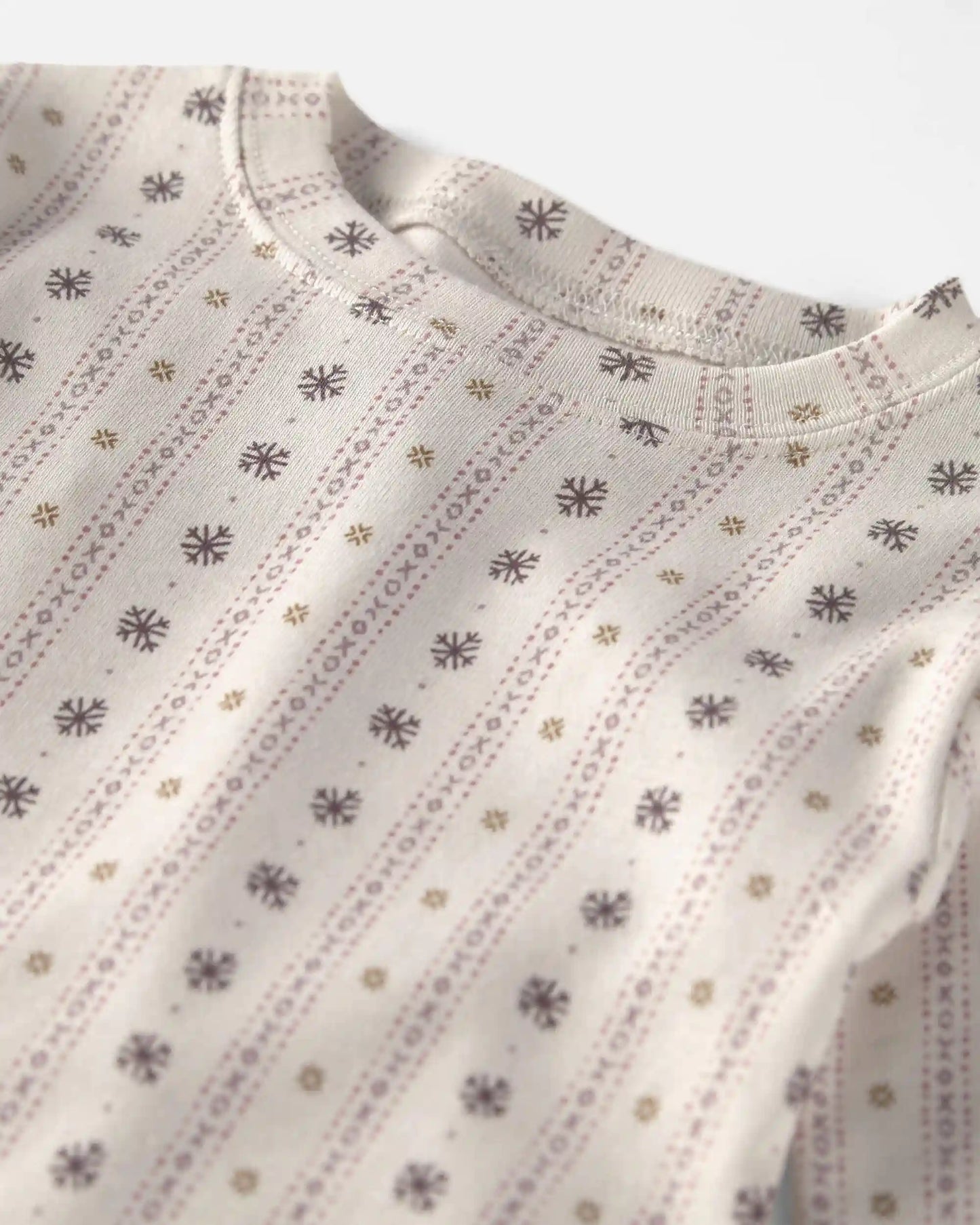 Toddler Girl 2-Piece Organic Cotton Pajamas in Snowflakes
