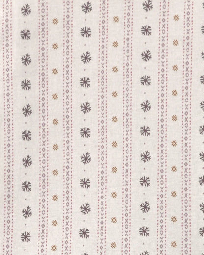 Toddler Girl 2-Piece Organic Cotton Pajamas in Snowflakes
