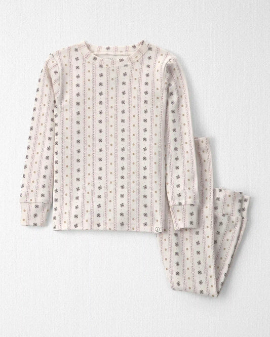 Toddler Girl 2-Piece Organic Cotton Pajamas in Snowflakes