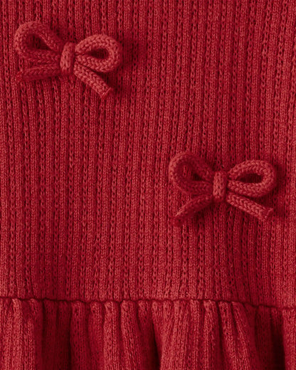 Toddler Girl Organic Cotton Sweater Knit Dress