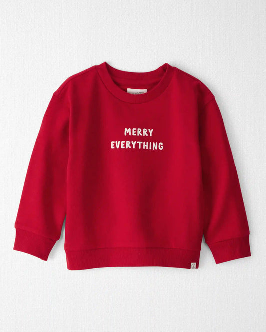 Toddler 'Merry Everything' Fleece Sweatshirt Made with Organic Cotton