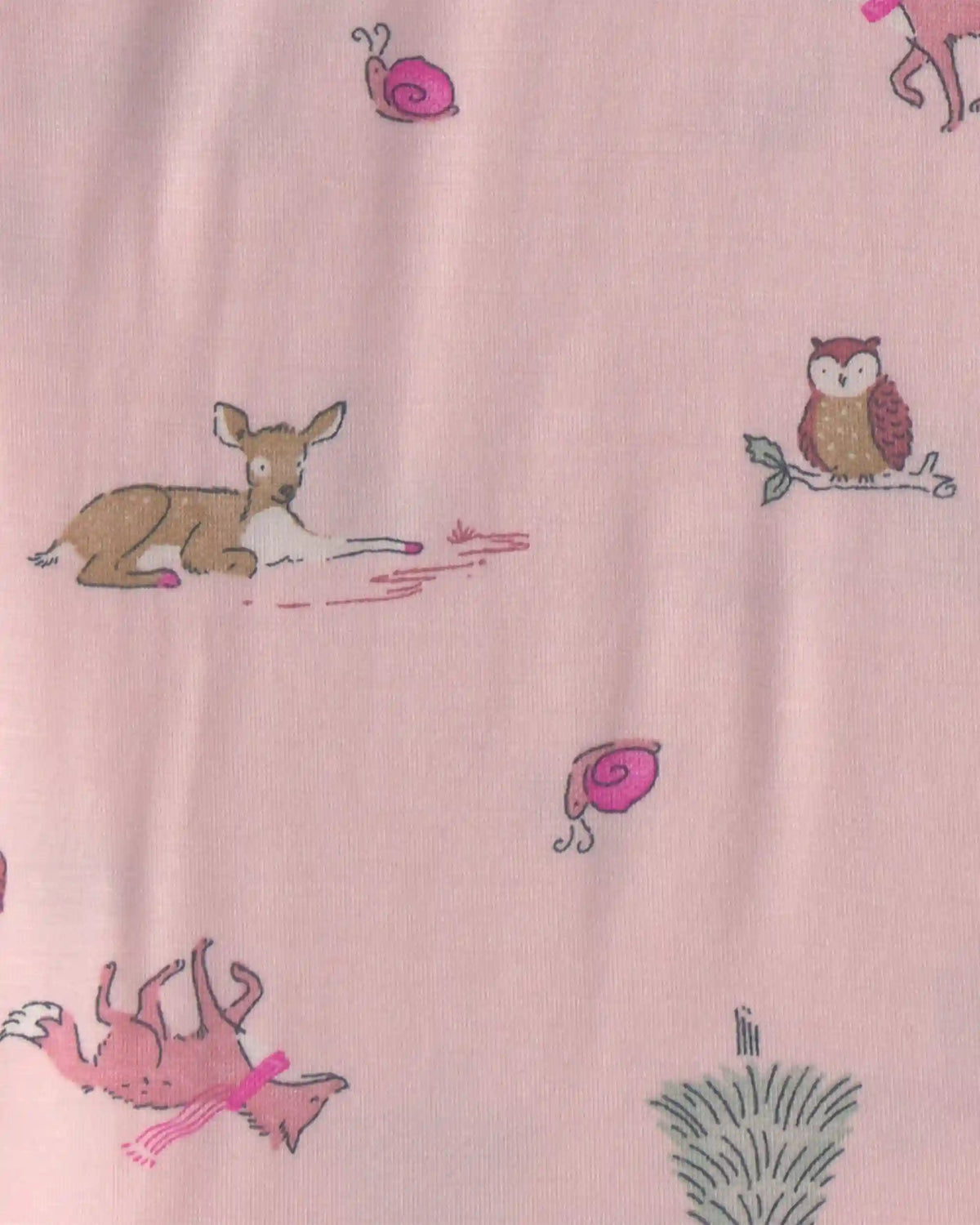 Toddler Girl 2-Piece Woodland PurelySoft™ Snug Fit Pajama Set - Pink