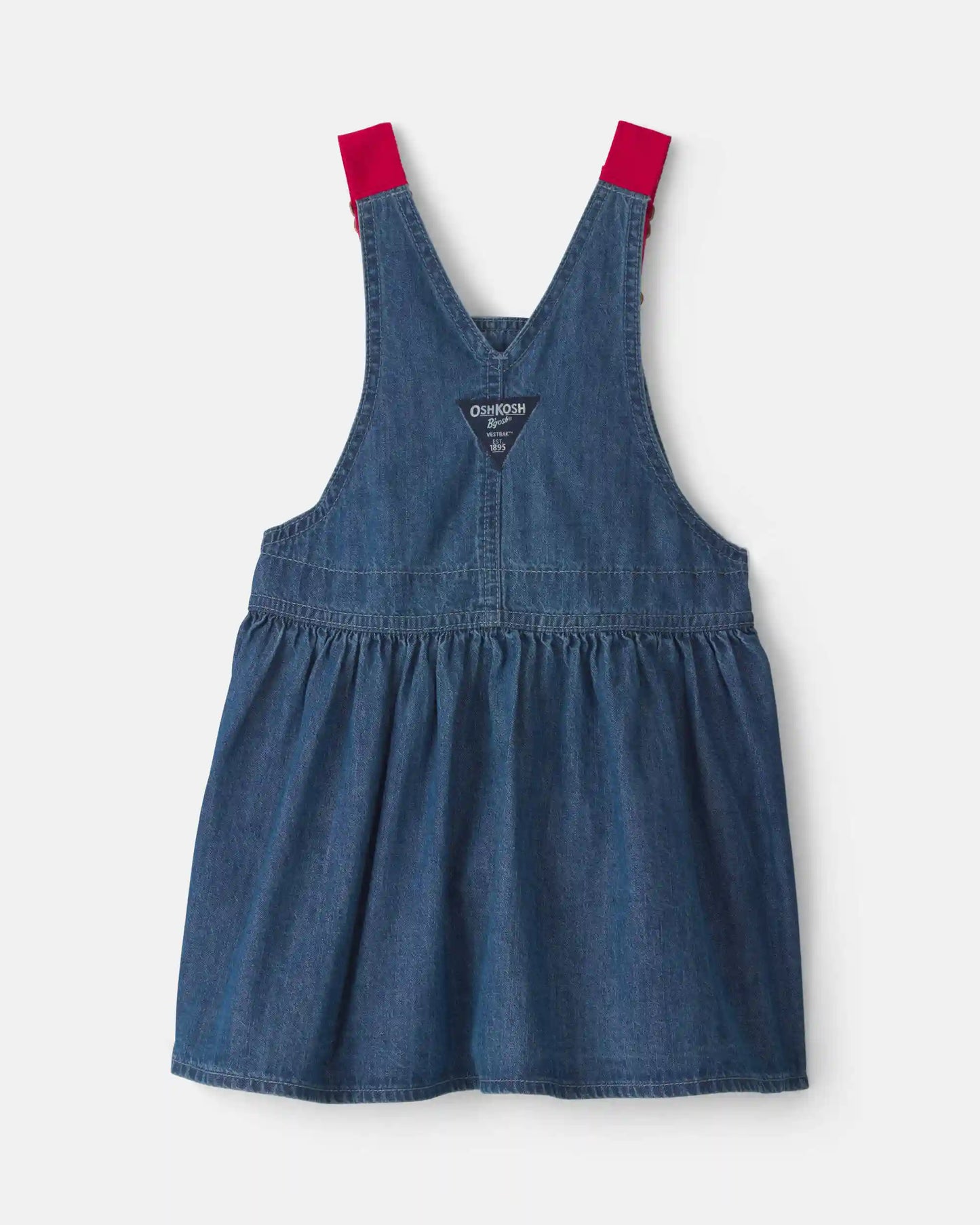 Toddler Girl Chambray Denim Skirtall - Medium Wash