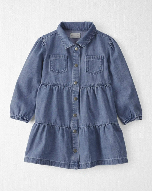 Toddler Girl Organic Cotton Denim Dress