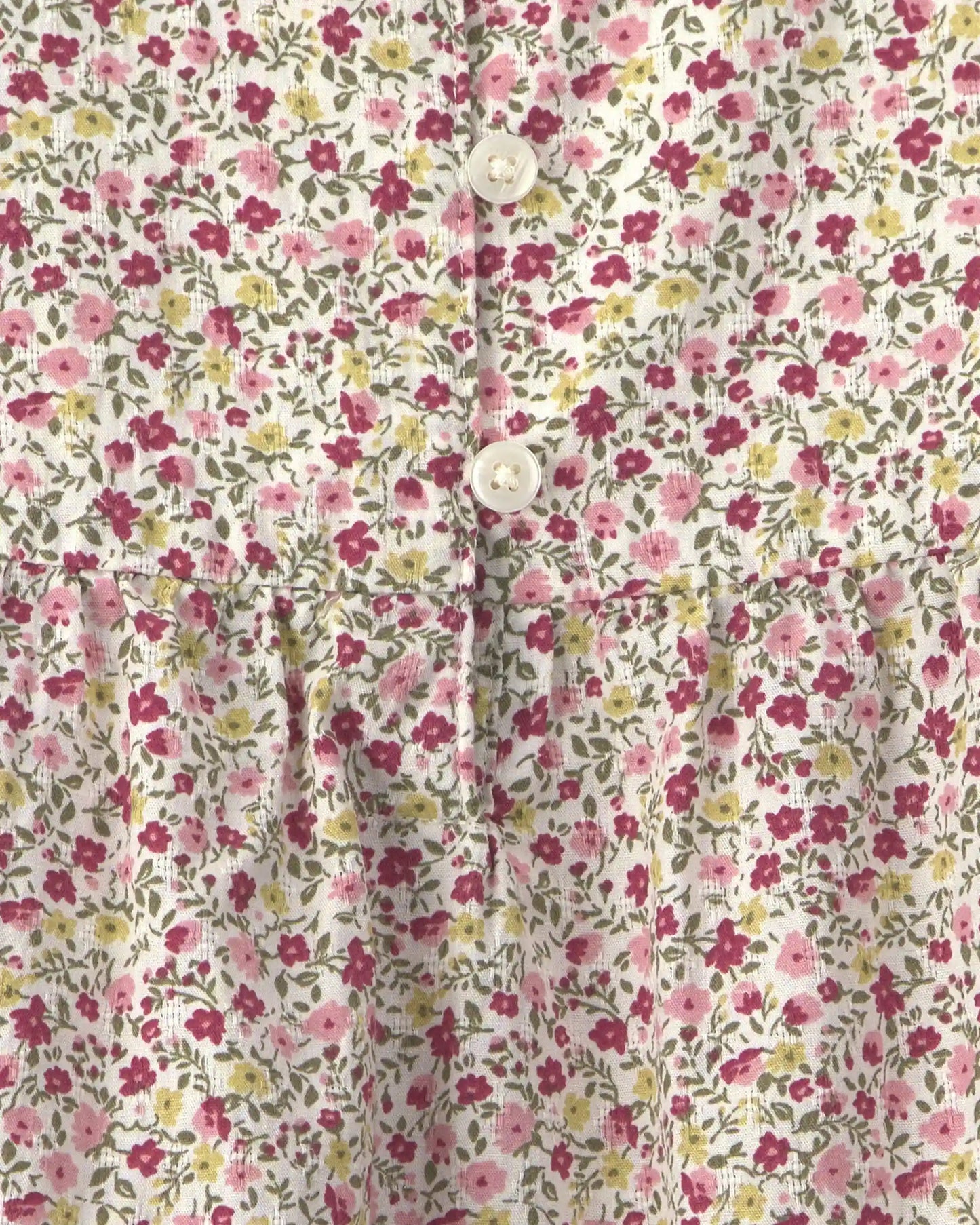 Toddler Girl Organic Cotton Dobby Dress in Floral