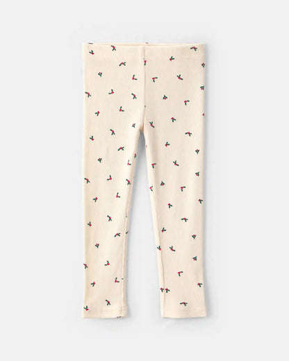 Toddler Girl 2-Piece 'Merry' Fleece Long-Sleeve Top & Pant Set - Cream