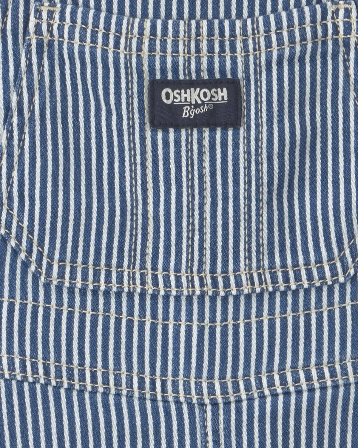 Toddler Hickory Stripe Overalls - Blue