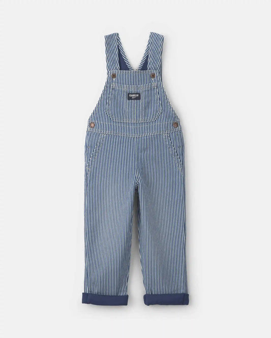 Toddler Hickory Stripe Overalls - Blue