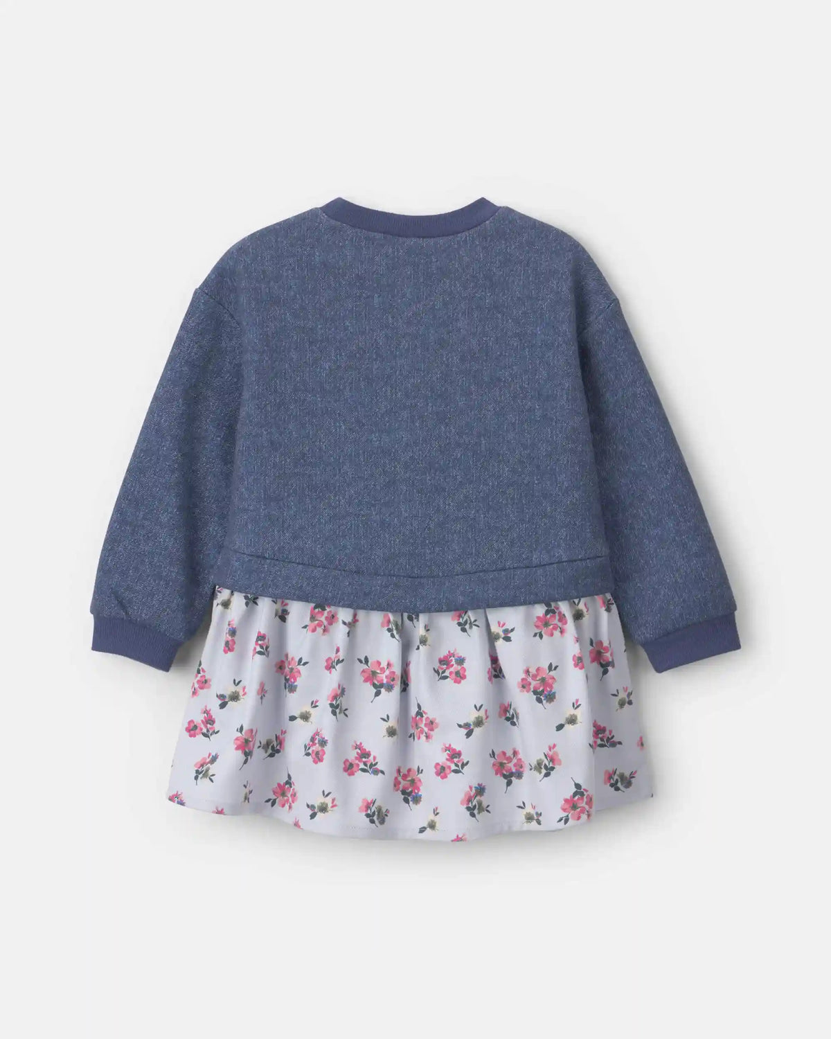 Toddler Girl Floral Long-Sleeve Dress - Blue